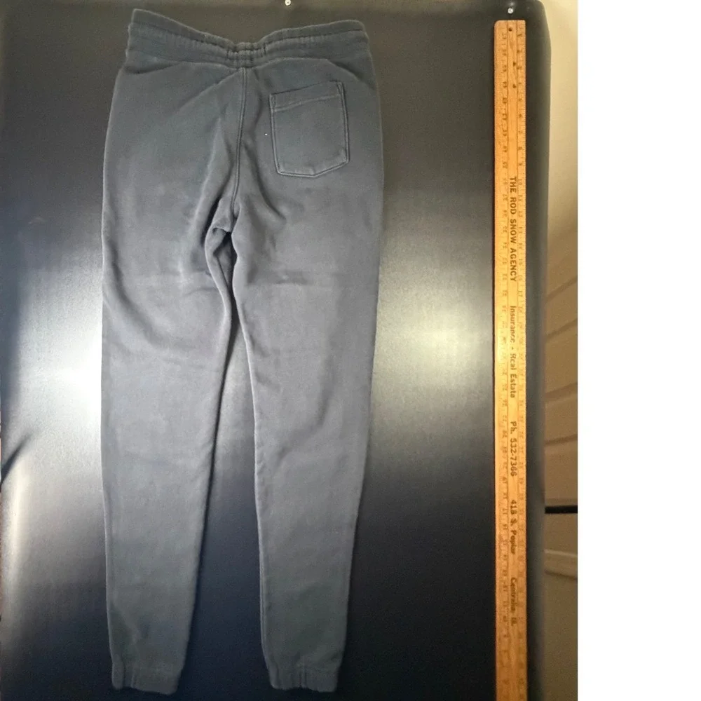 Hollister Kids Boys Black Fleece Jogger Sweatpants Embroidered Logo Size S